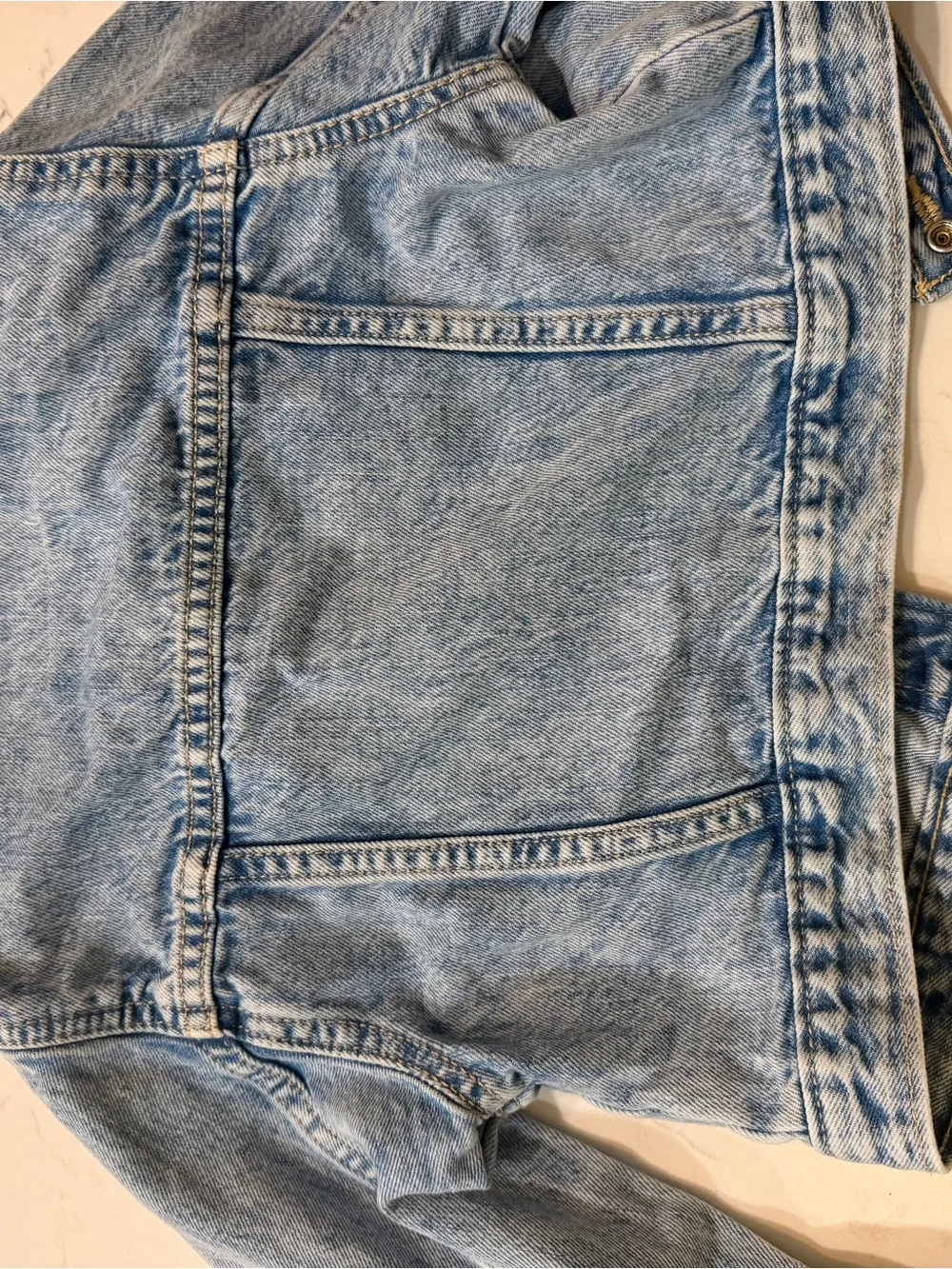 Old Navy Light Blue Denim Jacket with Pastel Snap Buttons